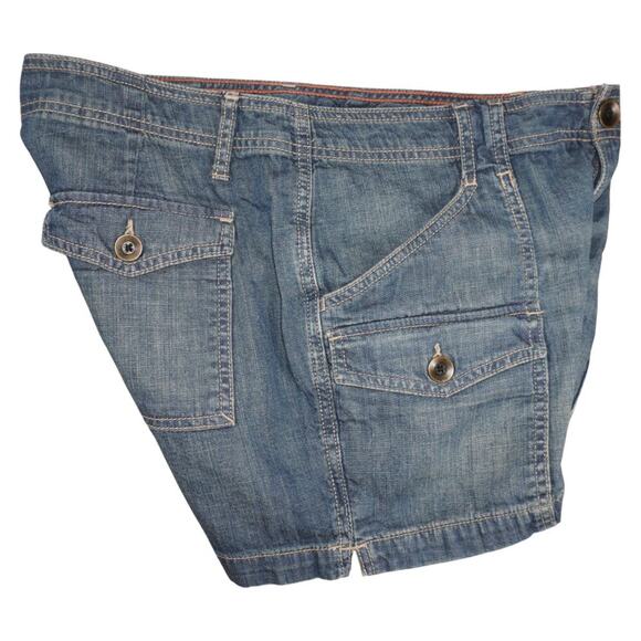 Eddie Bauer Denim Shorts Women’s 8 Blue Utility Pocket Casual - Picture 5 of 5